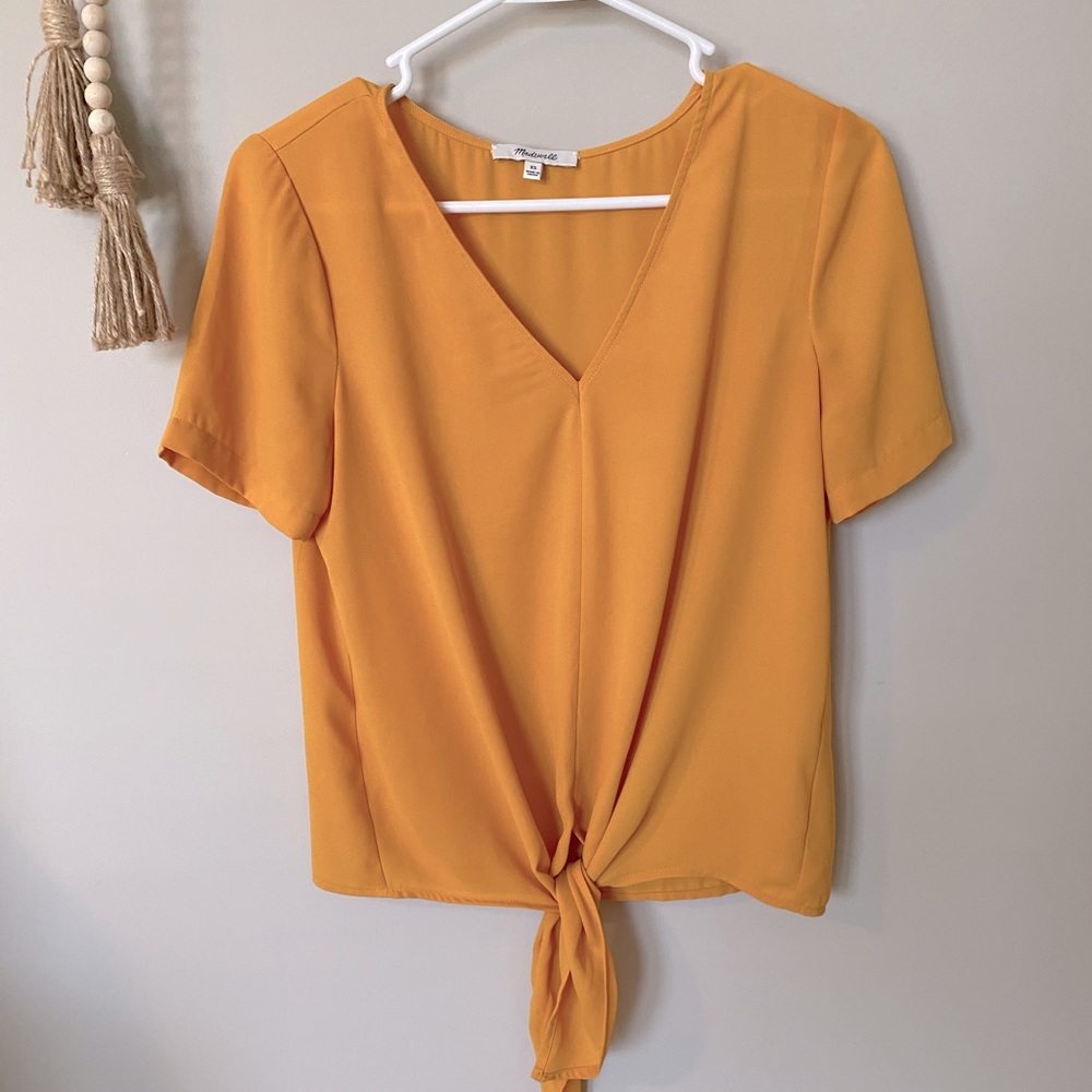 Madewell yellow shirt